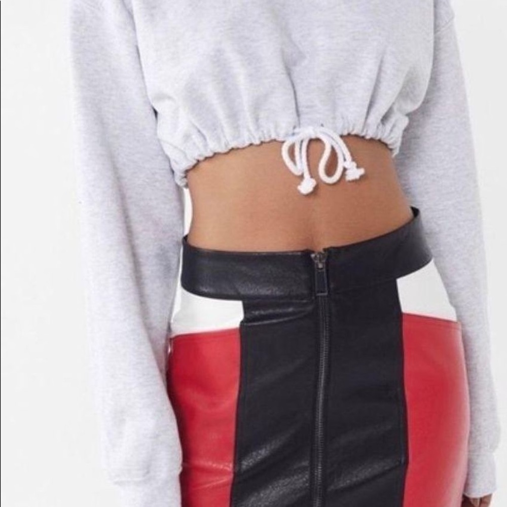 Urban outfitters faux leather mini skirt